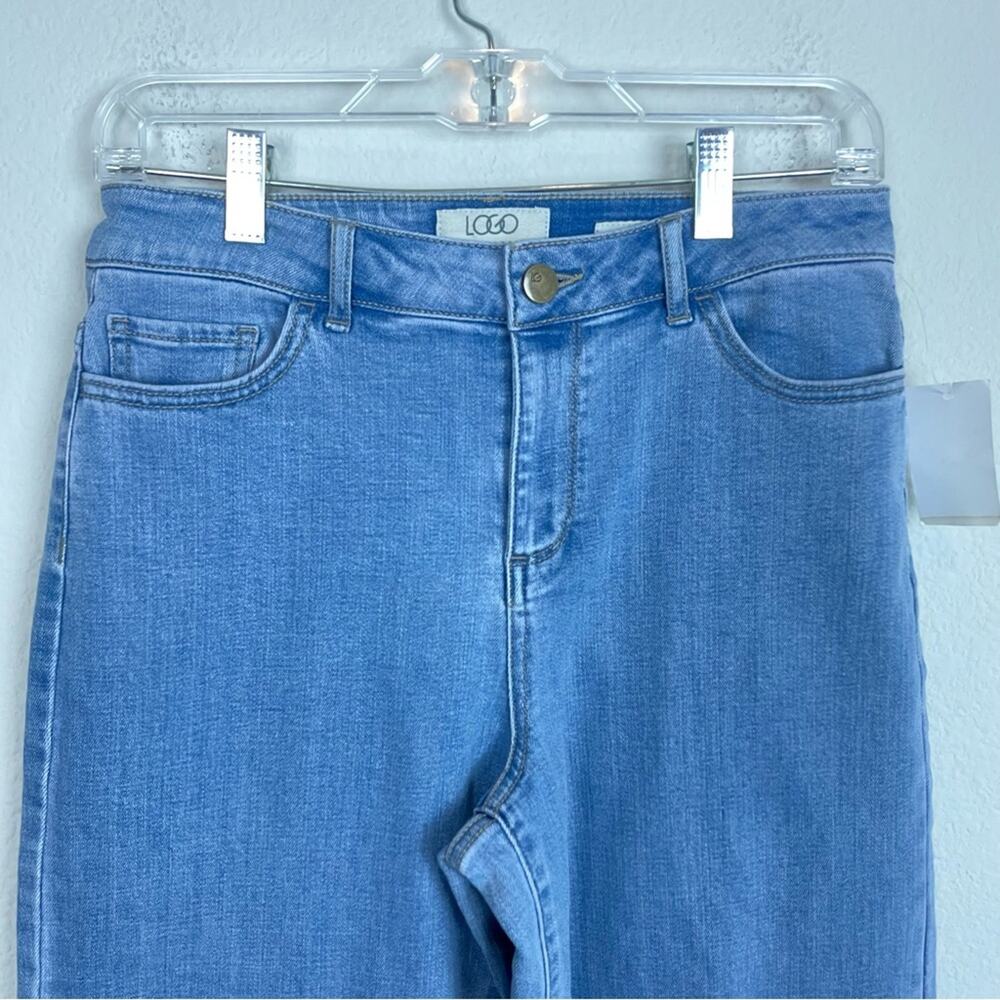 LOGO Blue Tie Dye NWOT Cropped  Boyfriend Jeans 4 - Picture 9 of 10